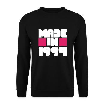 Fabriqué en 1994 Awesome Retro Birthday Vintage Born - Sweat-shirt Unisexe - noir - Devant - Alina (178cm) & Michal (187cm)
