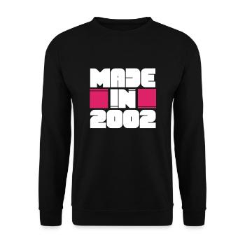 Fabriqué en 2002 Awesome Retro Birthday Vintage Born - Sweat-shirt Unisexe - noir - Devant - Alina (178cm) & Michal (187cm)