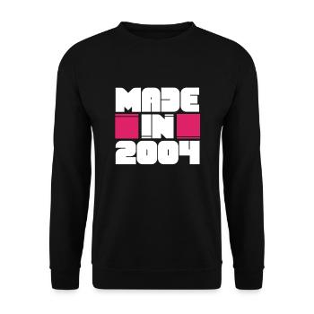 Fabriqué en 2004 Awesome Retro Birthday Vintage Born - Sweat-shirt Unisexe - noir - Devant - Alina (178cm) & Michal (187cm)