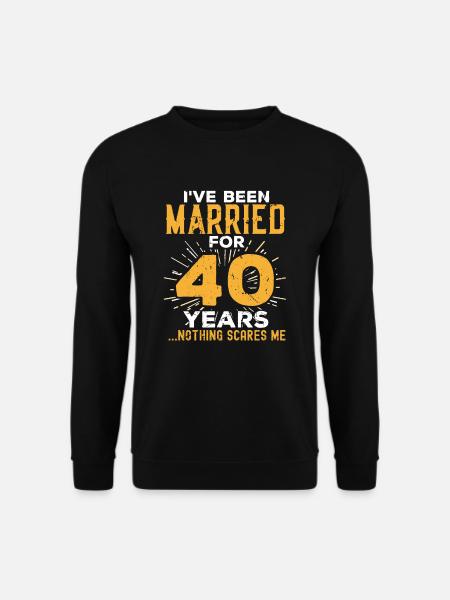 40. Hochzeitstag Lustige Paare verheiratet - Unisex Pullover - Schwarz