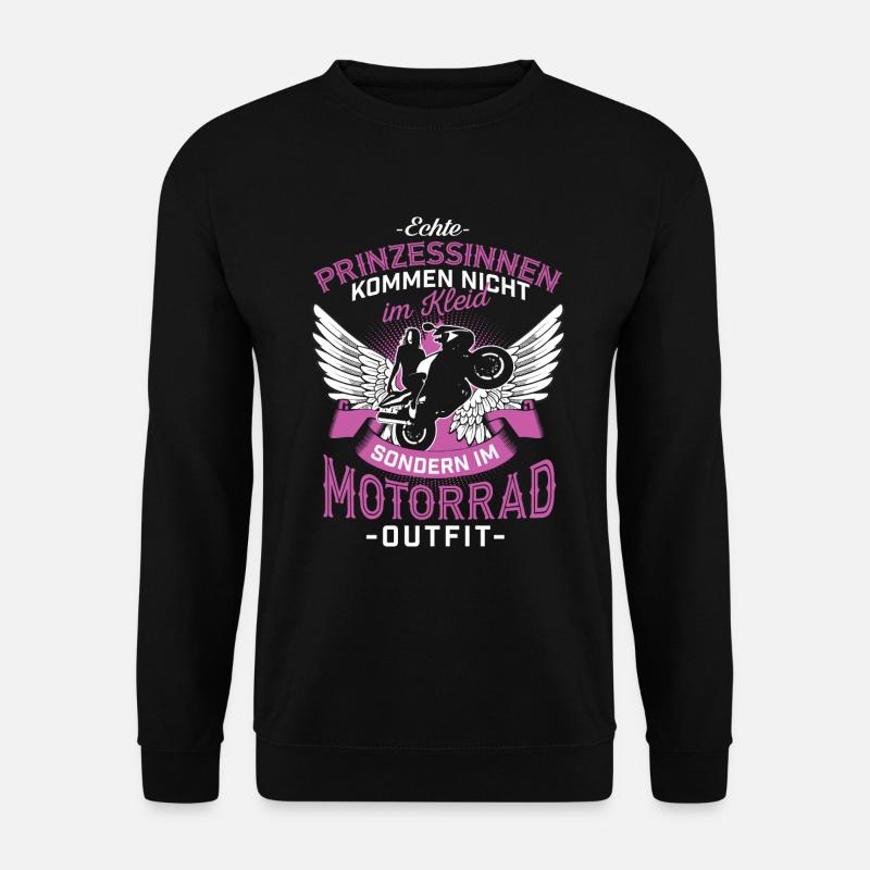 Prinzessinnen Motorrad Bikerin - Unisex Pullover - Schwarz