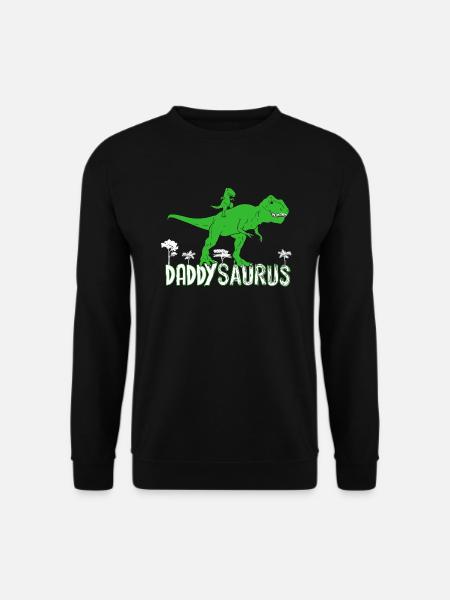 Daddysaurus Dinosaur Dad - Unisex Sweatshirt - black