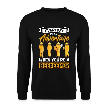 Beekeeper's saying - Unisex Sweatshirt - black - Front - Alina (178cm) & Michal (187cm)
