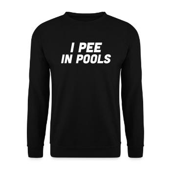 I pee in Pools - Unisex Pullover - Schwarz - Vorne - Alina (178cm) & Michal (187cm)