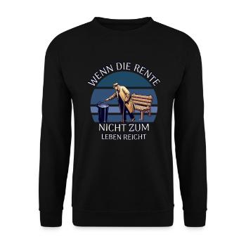 Pensioner - Unisex Sweatshirt - black - Front - Alina (178cm) & Michal (187cm)