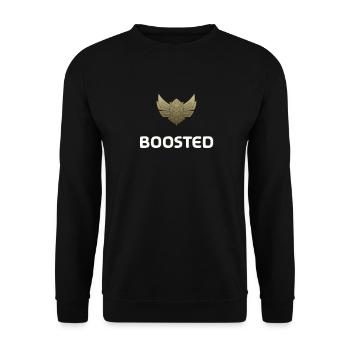 Boosted Icon - Merch of Legends - Unisex Pullover - Schwarz - Vorne - Alina (178cm) & Michal (187cm)