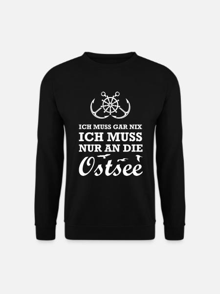 Ostsee Küstenkind Möwen Anker Geschenkidee - Unisex Pullover - Schwarz