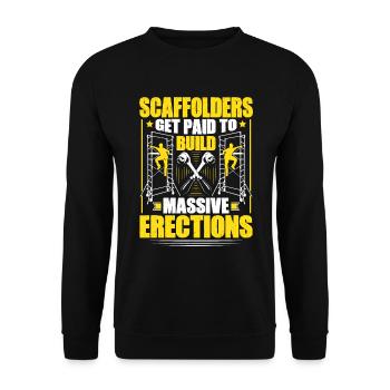 Scaffolding Scaffolding Scaffolding Scaffolder - Unisex Sweatshirt - black - Front - Alina (178cm) & Michal (187cm)