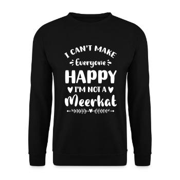 Suricates Nature Fourrure Douce - Sweat-shirt Unisexe - noir - Devant - Alina (178cm) & Michal (187cm)