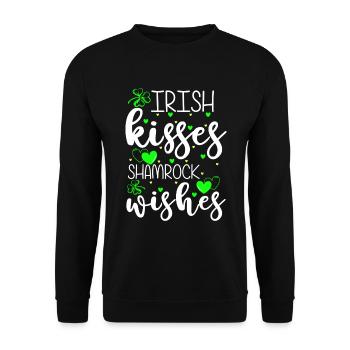 Happiness Love Joie de vivre - Unisex Sweatshirt - black - Front - Alina (178cm) & Michal (187cm)