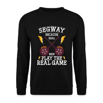 Segway Electric Scooter Balance Tour - Unisex Sweatshirt - black - Front - Alina (178cm) & Michal (187cm)