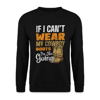Country Sheriff Gunslinger Rider - Unisex Sweatshirt - black - Front - Alina (178cm) & Michal (187cm)
