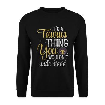 Symbole de la Terre Taureau - Sweat-shirt Unisexe - noir - Devant - Alina (178cm) & Michal (187cm)