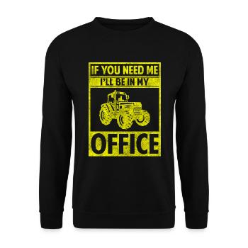 Bauer Anbau Acker Fahrzeug - Unisex Pullover - Schwarz - Vorne - Alina (178cm) & Michal (187cm)