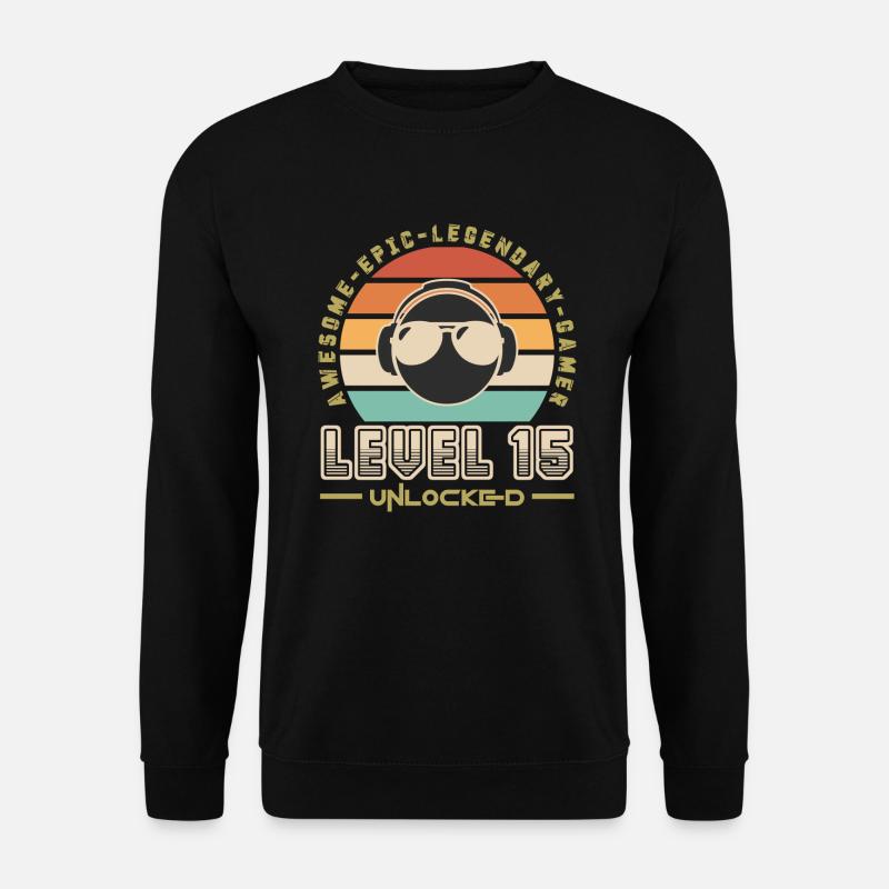Level 15 - Unisex Sweatshirt - black
