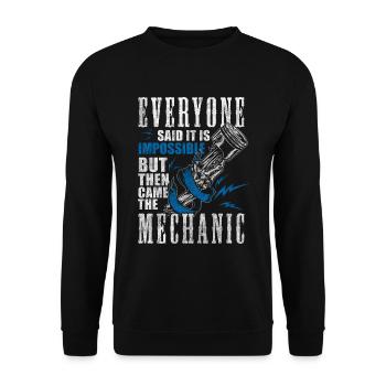 Car Craftsman Master Motor - Unisex Sweatshirt - black - Front - Alina (178cm) & Michal (187cm)