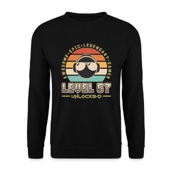 Stufe 57 - Unisex Pullover - Schwarz - Vorne - Alina (178cm) & Michal (187cm)