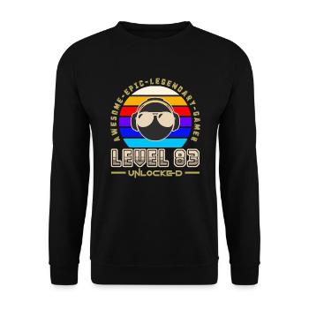 Level 83 - Unisex Sweatshirt - black - Front - Alina (178cm) & Michal (187cm)