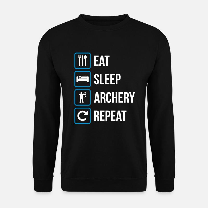 Eat Sleep Archery Repeat - Unisex Pullover - Schwarz
