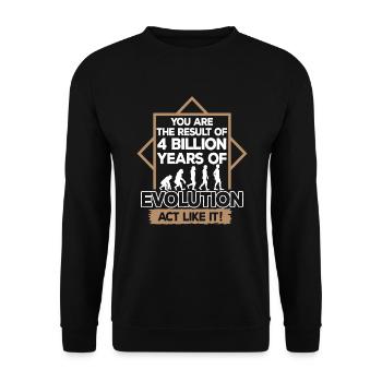 Biologie Evolution Evolutionsbiologie Biologe - Unisex Pullover - Schwarz - Vorne - Alina (178cm) & Michal (187cm)