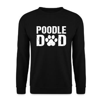 Caniche Papa Caniche Chiens - Sweat-shirt Unisexe - noir - Devant - Alina (178cm) & Michal (187cm)