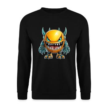 Monster Emoji indique clairement qui est en charge ici - Sweat-shirt Unisexe - noir - Devant - Alina (178cm) & Michal (187cm)