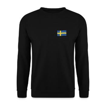 Sweden Flagge Königreich Schweden Fahne Sverige - Unisex Pullover - Schwarz - Vorne - Alina (178cm) & Michal (187cm)
