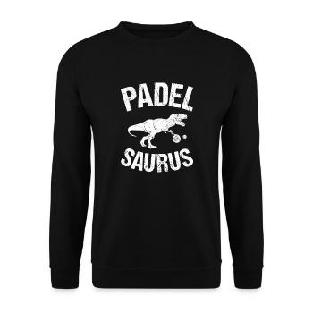 Padel dinosaure comme joueur de padel Padelennis - Sweat-shirt Unisexe - noir - Devant - Alina (178cm) & Michal (187cm)