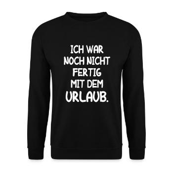 Urlaub Reisen Arbeitskollege Arbeit Lustige Ferien - Unisex Pullover - Schwarz - Vorne - Alina (178cm) & Michal (187cm)