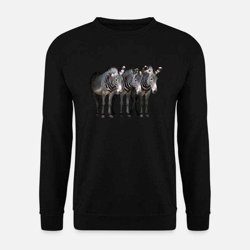 Drei Zebras - Unisex Pullover - Schwarz