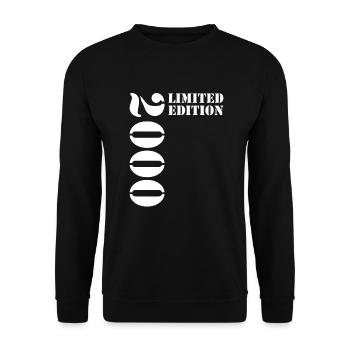 2000 Limited Edition Birthday Gift Wife Husband - Unisex Sweatshirt - black - Front - Alina (178cm) & Michal (187cm)