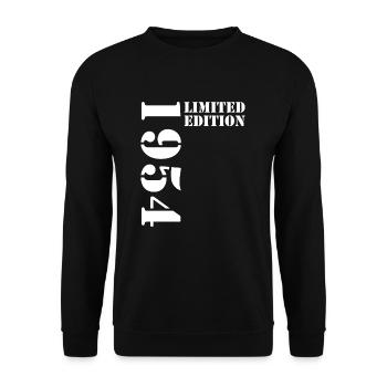 1954 édition limitée cadeau d’anniversaire femme mari - Sweat-shirt Unisexe - noir - Devant - Alina (178cm) & Michal (187cm)