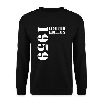 1959 édition limitée anniversaire cadeau femme mari - Sweat-shirt Unisexe - noir - Devant - Alina (178cm) & Michal (187cm)