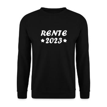 Ruhestand Rente Pension Renteneintritt Abschied - Unisex Pullover - Schwarz - Vorne - Alina (178cm) & Michal (187cm)