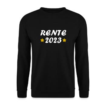 Ruhestand Rente Pension Renteneintritt Abschied - Unisex Pullover - Schwarz - Vorne - Alina (178cm) & Michal (187cm)