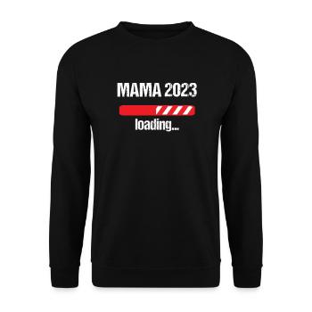 Mom 2023 Loading Pregnancy Announcement Baby - Unisex Sweatshirt - black - Front - Alina (178cm) & Michal (187cm)