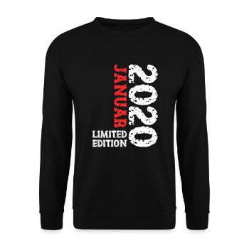 Cadeau d’anniversaire en édition limitée de janvier 2020 - Sweat-shirt Unisexe - noir - Devant - Alina (178cm) & Michal (187cm)