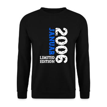 2006 Janvier Édition Limitée Déco Tenue D’anniversaire - Sweat-shirt Unisexe - noir - Devant - Alina (178cm) & Michal (187cm)
