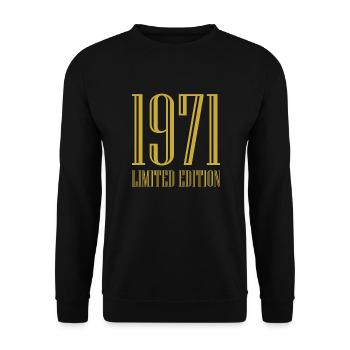 1971 édition limitée anniversaire cadeau femme mari - Sweat-shirt Unisexe - noir - Devant - Alina (178cm) & Michal (187cm)