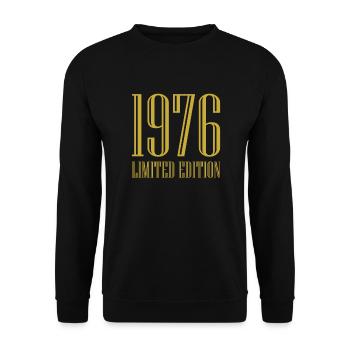 1976 Limited Edition Birthday Gift Wife Husband - Unisex Sweatshirt - black - Front - Alina (178cm) & Michal (187cm)