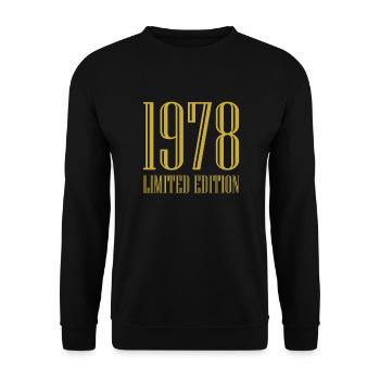 1978 édition limitée cadeau d’anniversaire femme mari - Sweat-shirt Unisexe - noir - Devant - Alina (178cm) & Michal (187cm)