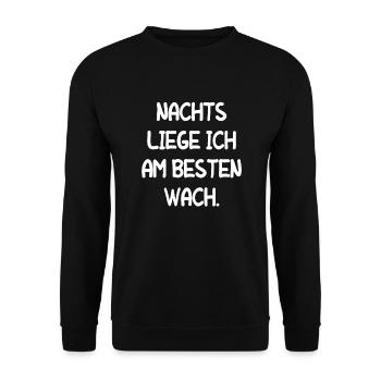 Müde Schlaflos Wach Bleiben Mitarbeiter Geschenk - Unisex Pullover - Schwarz - Vorne - Alina (178cm) & Michal (187cm)