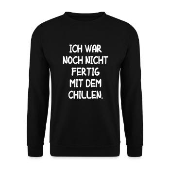 Müde Faul Job Chillen Fertig Mitarbeiter Geschenk - Unisex Pullover - Schwarz - Vorne - Alina (178cm) & Michal (187cm)