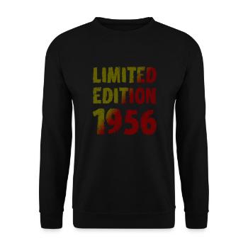 1956 Limited Edition Birthday Gift Wife Husband - Unisex Sweatshirt - black - Front - Alina (178cm) & Michal (187cm)
