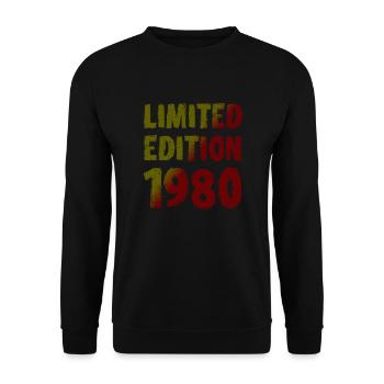 1980's Limited Edition Birthday Gift Wife Husband - Unisex Sweatshirt - black - Front - Alina (178cm) & Michal (187cm)