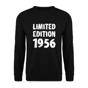 1956 Limited Edition Birthday Gift Wife Husband - Unisex Sweatshirt - black - Front - Alina (178cm) & Michal (187cm)
