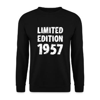 1957 édition limitée anniversaire cadeau femme mari - Sweat-shirt Unisexe - noir - Devant - Alina (178cm) & Michal (187cm)