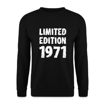 1971 édition limitée anniversaire cadeau femme mari - Sweat-shirt Unisexe - noir - Devant - Alina (178cm) & Michal (187cm)