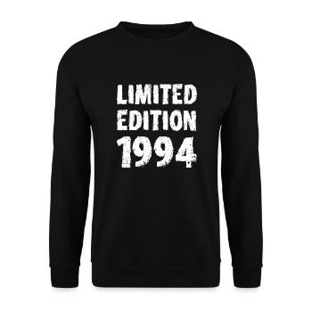 1994 Limited Edition Birthday Gift Wife Husband - Unisex Sweatshirt - black - Front - Alina (178cm) & Michal (187cm)