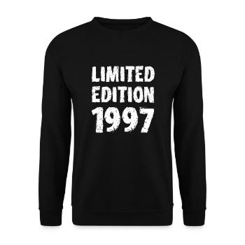 1997 Limited Edition Birthday Gift Wife Husband - Unisex Sweatshirt - black - Front - Alina (178cm) & Michal (187cm)